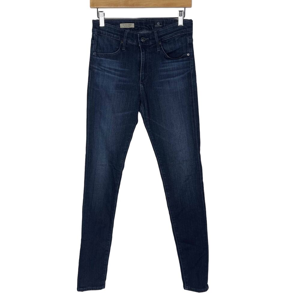 AG Adriano Goldschmied Womens 27 The Farrah High Rise Skinny Jeans Brooks Dark